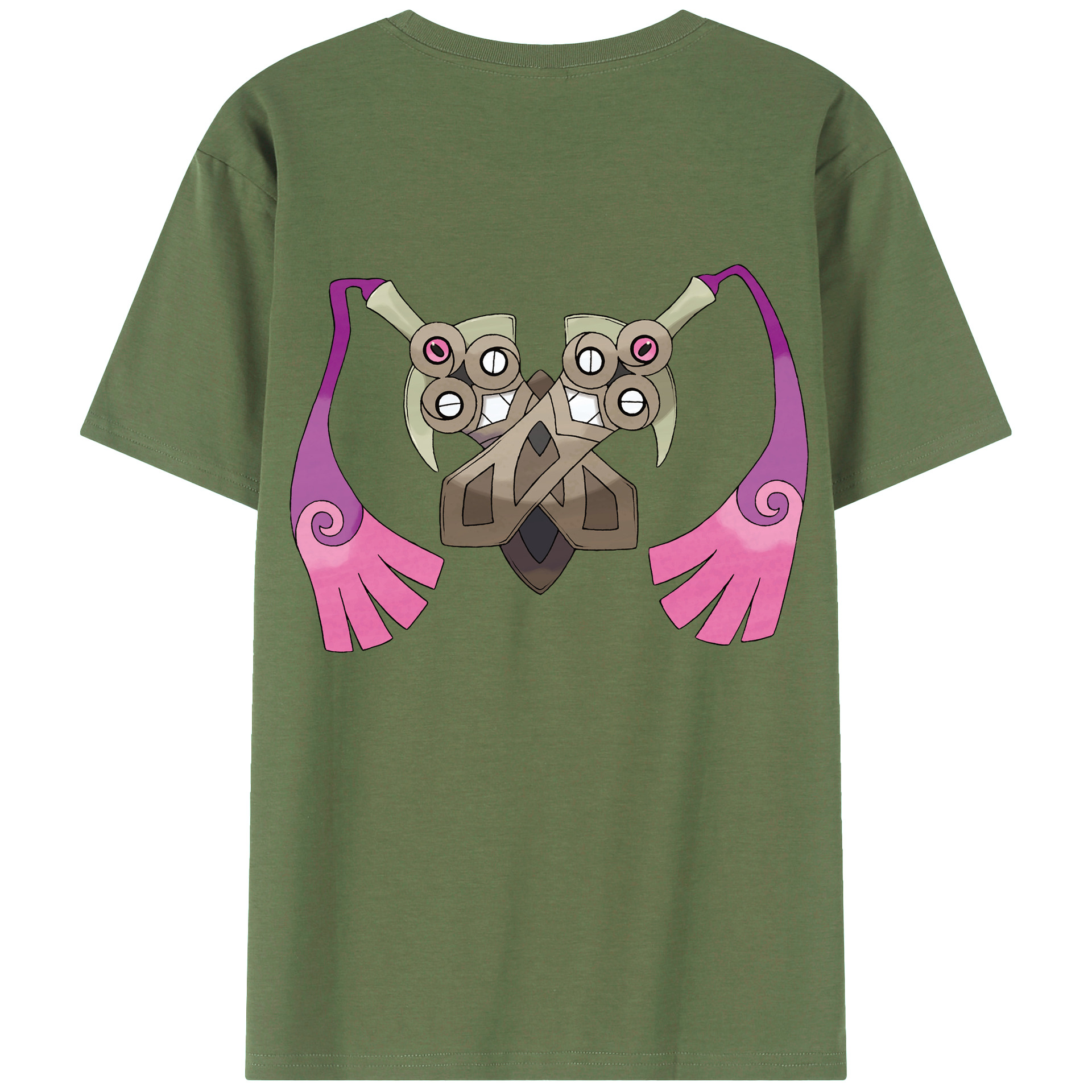 （画像用） ポケットモンスター Pokémon 綿100％ メンズ半袖Tシャツ（バックプリント） 通気性